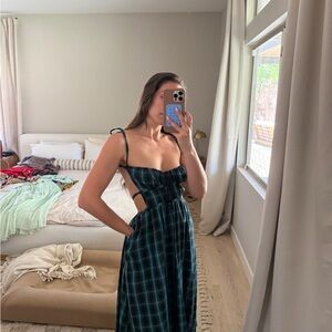 For love & lemons blue and black dress